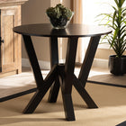 Baxton Studio Irene Modern and Contemporary Dark Brown Finished 35-Inch-Wide Round Wood Dining Table