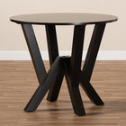 Baxton Studio Irene Modern and Contemporary Dark Brown Finished 35-Inch-Wide Round Wood Dining Table