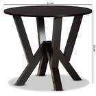 Baxton Studio Irene Modern and Contemporary Dark Brown Finished 35-Inch-Wide Round Wood Dining Table