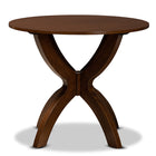 Baxton Studio Tilde Modern and Contemporary Walnut Brown Finished 35-Inch-Wide Round Wood Dining Table