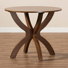 Baxton Studio Tilde Modern and Contemporary Walnut Brown Finished 35-Inch-Wide Round Wood Dining Table