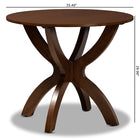 Baxton Studio Tilde Modern and Contemporary Walnut Brown Finished 35-Inch-Wide Round Wood Dining Table