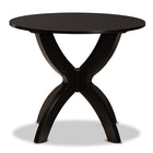 Baxton Studio Tilde Modern and Contemporary Dark Brown Finished 35-Inch-Wide Round Wood Dining Table