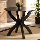 Baxton Studio Tilde Modern and Contemporary Dark Brown Finished 35-Inch-Wide Round Wood Dining Table