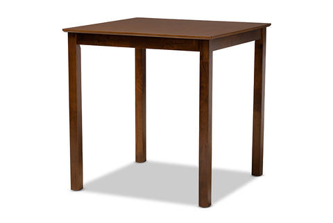 Baxton Studio Lenoir Modern and Contemporary Walnut Brown Finished Wood Counter Height Pub Table