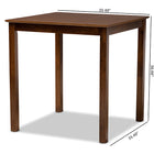 Baxton Studio Lenoir Modern and Contemporary Walnut Brown Finished Wood Counter Height Pub Table