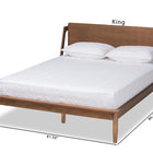Baxton Studio Sadler Mid-Century Modern Ash Walnut Brown Finished Wood King Size Platform Bed