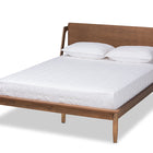Baxton Studio Sadler Mid-Century Modern Ash Walnut Brown Finished Wood Queen Size Platform Bed