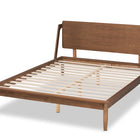 Baxton Studio Sadler Mid-Century Modern Ash Walnut Brown Finished Wood King Size Platform Bed