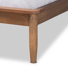 Baxton Studio Sadler Mid-Century Modern Ash Walnut Brown Finished Wood Queen Size Platform Bed
