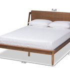 Baxton Studio Sadler Mid-Century Modern Ash Walnut Brown Finished Wood Queen Size Platform Bed