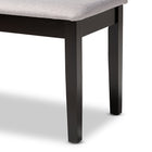 Baxton Studio Teresa Modern and Contemporary Transitional Grey Fabric Upholstered and Dark Brown Finished Wood Dining Bench