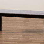 Baxton Studio Teresa Modern and Contemporary Transitional Grey Fabric Upholstered and Dark Brown Finished Wood Dining Bench