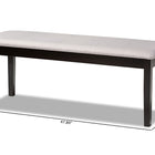 Baxton Studio Teresa Modern and Contemporary Transitional Grey Fabric Upholstered and Dark Brown Finished Wood Dining Bench