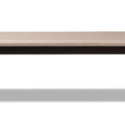 Baxton Studio Teresa Modern and Contemporary Transitional Sand Fabric Upholstered and Dark Brown Finished Wood Dining Bench