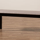 Baxton Studio Teresa Modern and Contemporary Transitional Sand Fabric Upholstered and Dark Brown Finished Wood Dining Bench