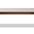 Baxton Studio Teresa Modern and Contemporary Transitional Grey Fabric Upholstered and Walnut Brown Finished Wood Dining Bench