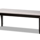 Baxton Studio Cornelie Modern and Contemporary Transitional Grey Fabric Upholstered and Dark Brown Finished Wood Dining Bench