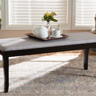 Baxton Studio Cornelie Modern and Contemporary Transitional Grey Fabric Upholstered and Dark Brown Finished Wood Dining Bench