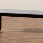 Baxton Studio Cornelie Modern and Contemporary Transitional Grey Fabric Upholstered and Dark Brown Finished Wood Dining Bench