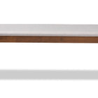 Baxton Studio Cornelie Modern and Contemporary Transitional Grey Fabric Upholstered and Walnut Brown Finished Wood Dining Bench