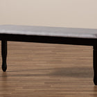 Baxton Studio Corey Modern and Contemporary Grey Fabric Upholstered and Dark Brown Finished Wood Dining Bench