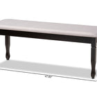 Baxton Studio Corey Modern and Contemporary Grey Fabric Upholstered and Dark Brown Finished Wood Dining Bench