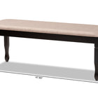 Baxton Studio Corey Modern and Contemporary Sand Fabric Upholstered and Dark Brown Finished Wood Dining Bench