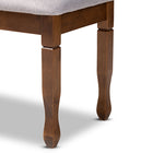 Baxton Studio Corey Modern and Contemporary Grey Fabric Upholstered and Walnut Brown Finished Wood Dining Bench