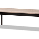 Baxton Studio Giovanni Modern and Contemporary Sand Fabric Upholstered and Dark Brown Finished Wood Dining Bench