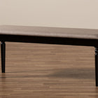 Baxton Studio Giovanni Modern and Contemporary Sand Fabric Upholstered and Dark Brown Finished Wood Dining Bench