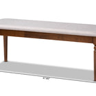 Baxton Studio Giovanni Modern and Contemporary Grey Fabric Upholstered and Walnut Brown Finished Wood Dining Bench