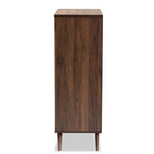 Baxton Studio Naoki Modern and Contemporary Two-Tone Grey and Walnut Finished Wood 5-Drawer Bedroom Chest