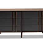 Baxton Studio Naoki Modern and Contemporary Two-Tone Grey and Walnut Finished Wood 6-Drawer Bedroom Dresser