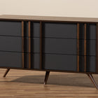 Baxton Studio Naoki Modern and Contemporary Two-Tone Grey and Walnut Finished Wood 6-Drawer Bedroom Dresser
