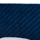 Baxton Studio Fabrico Contemporary Glam and Luxe Navy Blue Velvet Fabric Upholstered and Gold Metal Queen Size Platform Bed