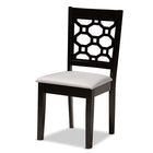 Baxton Studio Peter Modern and Contemporary Grey Fabric Upholstered and Dark Brown Finished Wood 4-Piece Dining Chair Set