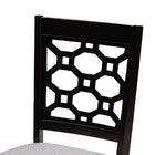 Baxton Studio Peter Modern and Contemporary Grey Fabric Upholstered and Dark Brown Finished Wood 4-Piece Dining Chair Set