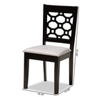 Baxton Studio Peter Modern and Contemporary Grey Fabric Upholstered and Dark Brown Finished Wood 4-Piece Dining Chair Set