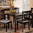 Baxton Studio Henry Modern and Contemporary Grey Fabric Upholstered and Dark Brown Finished Wood 5-Piece Dining Set