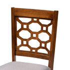 Baxton Studio Peter Modern and Contemporary Grey Fabric Upholstered and Walnut Brown Finished Wood 4-Piece Dining Chair Set
