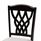 Baxton Studio Salem Modern and Contemporary Grey Fabric Upholstered and Dark Brown Finished Wood 7-Piece Dining Set