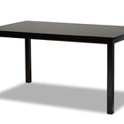 Baxton Studio Dallas Modern and Contemporary Sand Fabric Upholstered and Dark Brown Finished Wood 7-Piece Dining Set