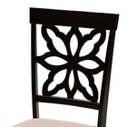 Baxton Studio Dallas Modern and Contemporary Sand Fabric Upholstered and Dark Brown Finished Wood 7-Piece Dining Set