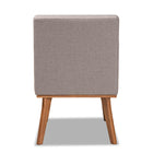 Baxton Studio Odessa Mid-Century Modern Grey Fabric Upholstered and Walnut Brown Finished Wood Dining Chair