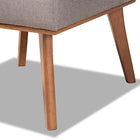 Baxton Studio Odessa Mid-Century Modern Grey Fabric Upholstered and Walnut Brown Finished Wood Dining Chair