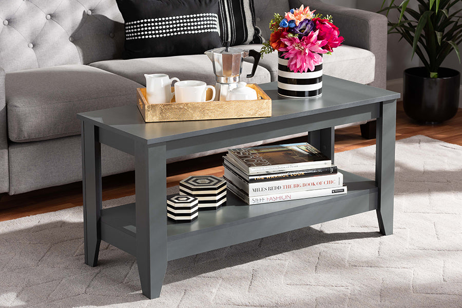 Baxton Studio Elada Modern and Contemporary Grey Finished Wood Coffee Table