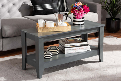 Baxton Studio Elada Modern and Contemporary Grey Finished Wood Coffee Table