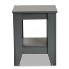 Baxton Studio Audra Modern and Contemporary Grey Finished Wood Living Room End Table