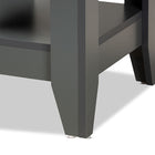 Baxton Studio Audra Modern and Contemporary Grey Finished Wood Living Room End Table